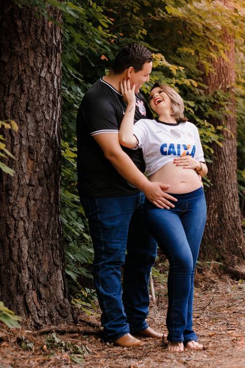 foto de gestante com camisa do corinthians'