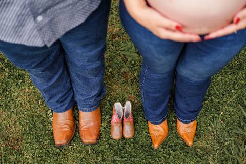 ensaio de gestante com sapatinho'