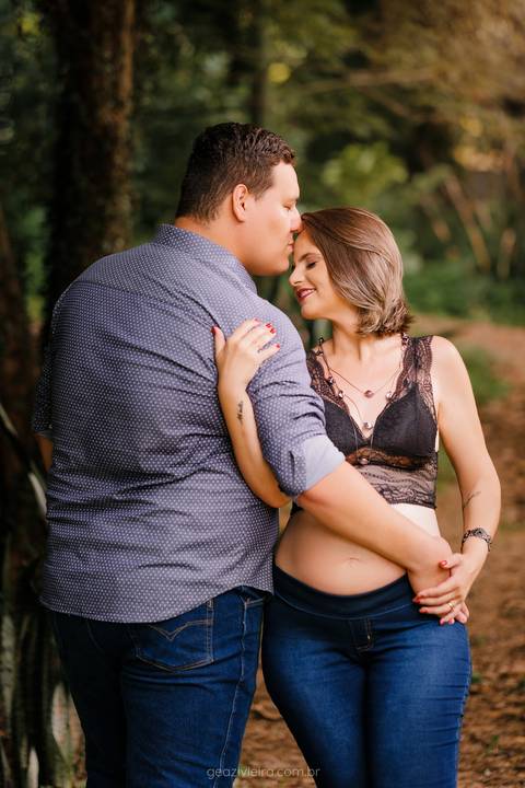 Foto de gestante com marido'