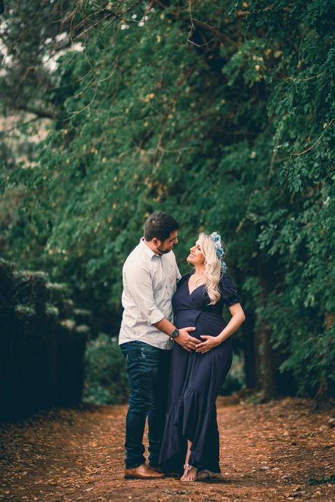 Ensaio de Gestante no campo'