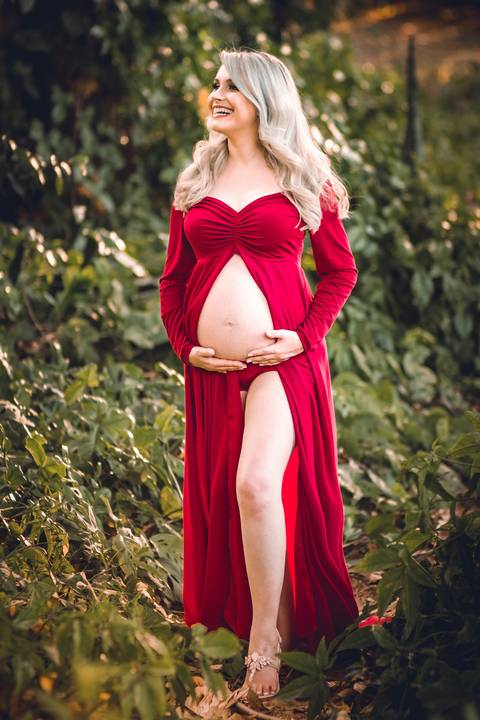 Vestido para ensaio de gestante'