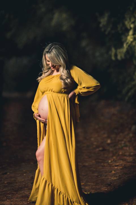 Ensaio com roupa de gestante'