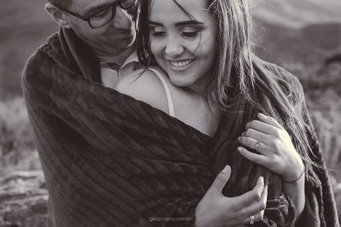 Ensaio de casal no frio'