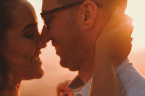 Foto de casal no morro das antenas'