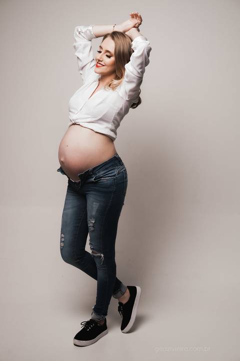 foto de gestante em ensaio fotografico'