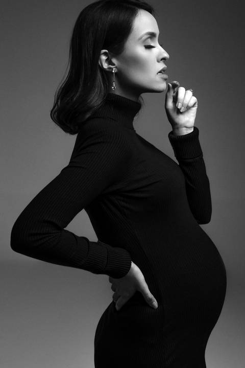 pose de gestante ensaio'