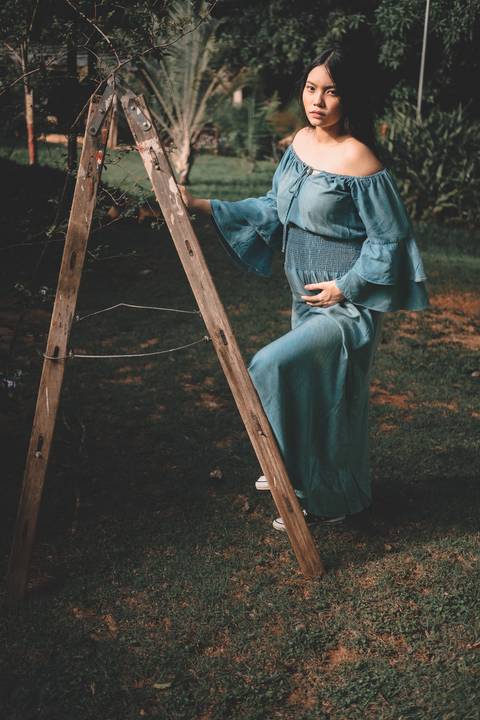 foto de gestante criativa'