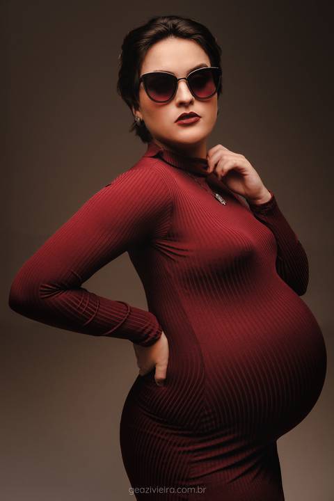 foto criativa gestante'