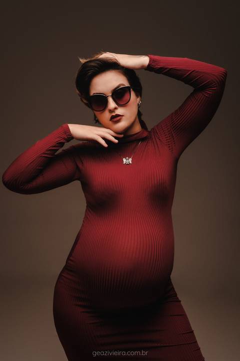 Foto estilosa de gestante'