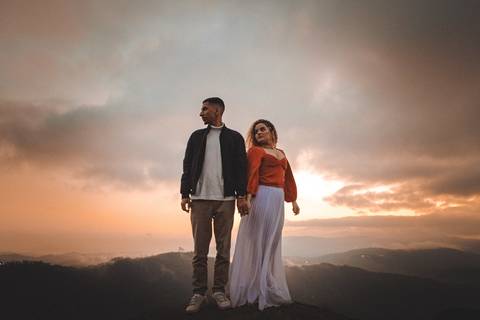 Foto de casal no Morro'