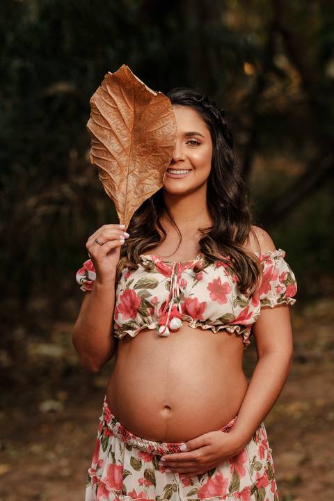 foto de gestante criativa'