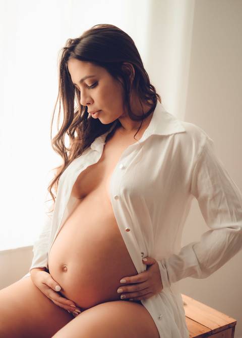 foto de gestante sensual'