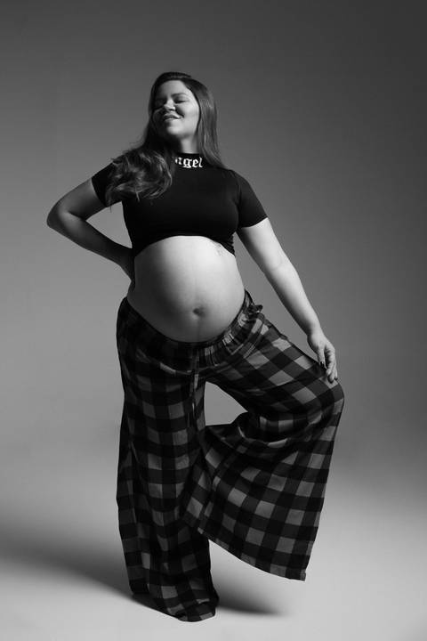 ensaio de gestante estilosa'