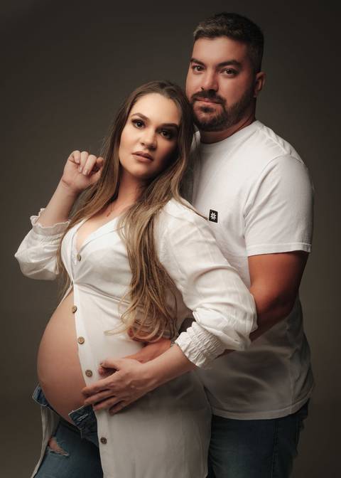 foto de gestante com pai'