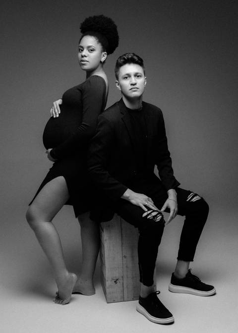 ensaio de gestante com marido pai'