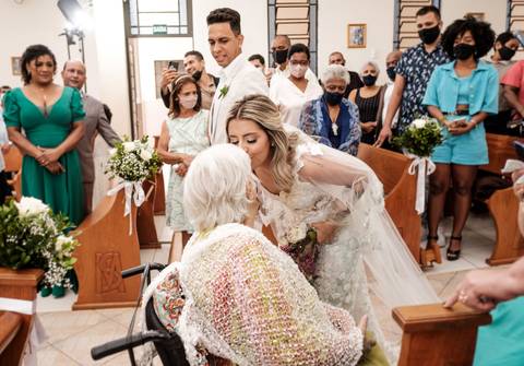 foto de casamento emocionante'