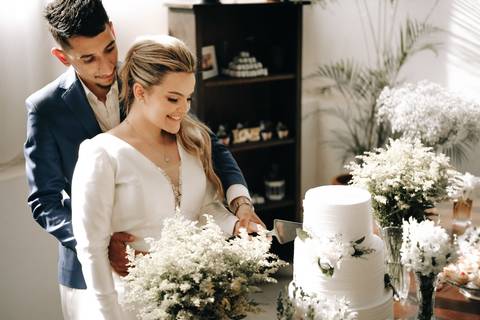 fotos na mesa do bolo'