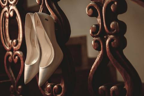 Sapato de noivo branco'