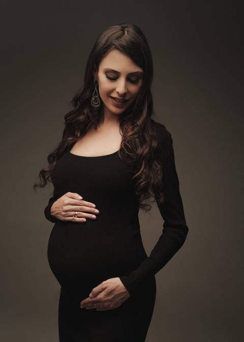 Foto de gestante em ensaio'