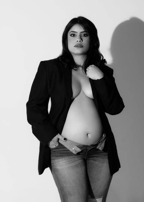 Foto de gestante de blazer'