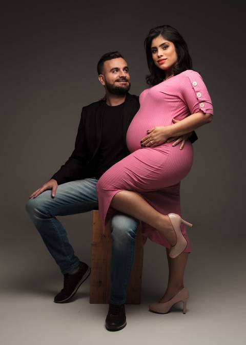 Ensaio criativo de gestante'