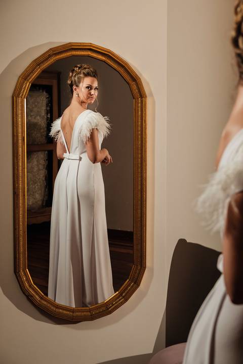 vestido de noiva moderno'