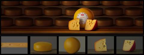 Queso estacionado en cava
Fotografía publicitaria de José Chiodini mostrando quesos madurados en bodega, destacando calidad, tradición y sabor artesanal.'