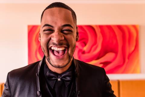 Making of noivo - retrato feliz '