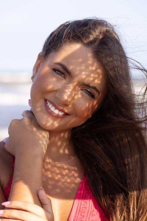 Book de 15 anos em Xangri-lá na beira do mar com com saída de praia pequim - Fábio Martins Fotógrafo'