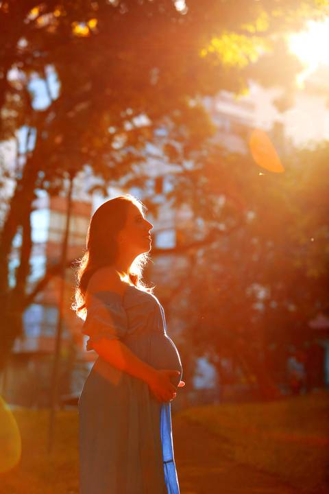 ensaio de gestante – book de gestante – fotografo de gestante – book de gestante na natureza – gestante no por sol – praça linda de porto alegre – lindas fotos de gestante com por do sol – Fábio Martins fotografo de gestante – gestante em casa '