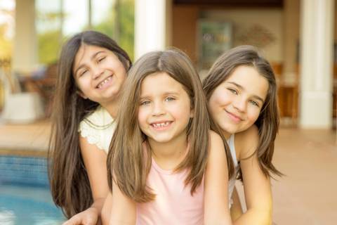 foto de três irmãs ensaio família '
