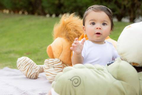 foto de bebê no cenário smash the cake'