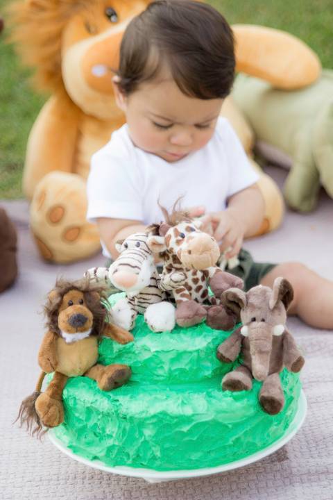 foto de bebê no cenário smash the cake'