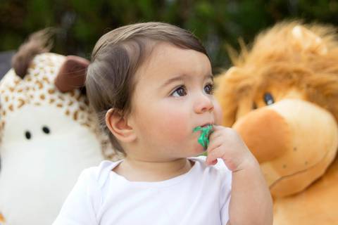 foto de bebê comendo bolo smash the cake'