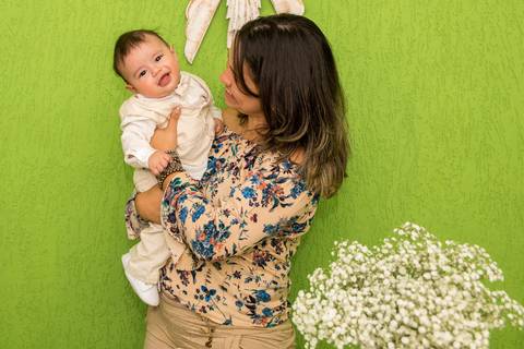 bebê com a mãe fotografia foto batizado'