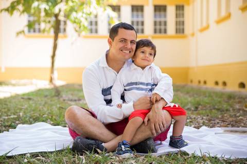 foto de criança com o pai. ensaio família'