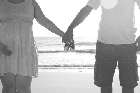 Ensaio Gestante - Mary + Alex - Praia do Paiva'