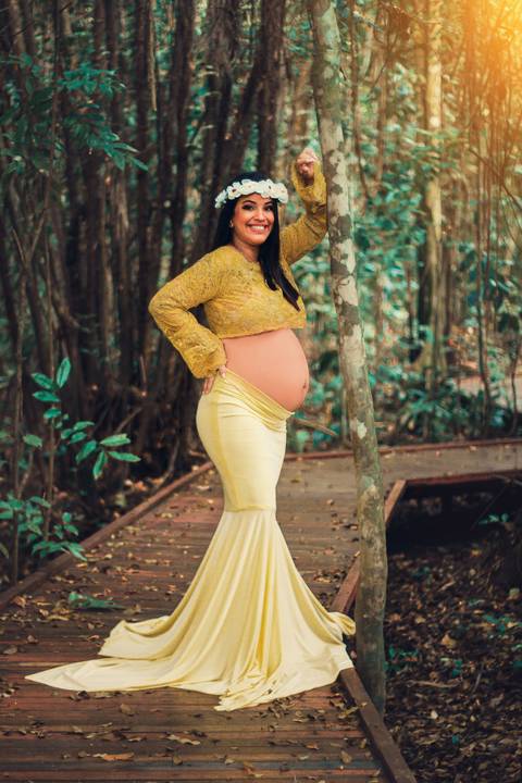 Ensaio gestante externo jardim botânico Recife'