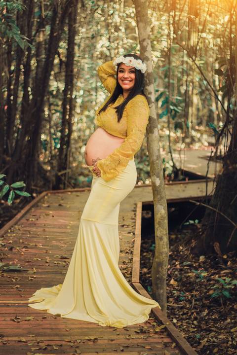 Ensaio gestante externo jardim botânico Recife'