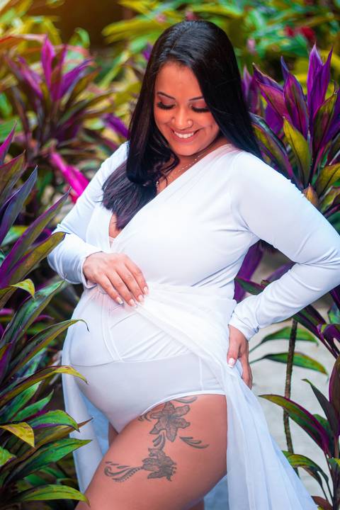 Ensaio gestante externo jardim botânico Recife'