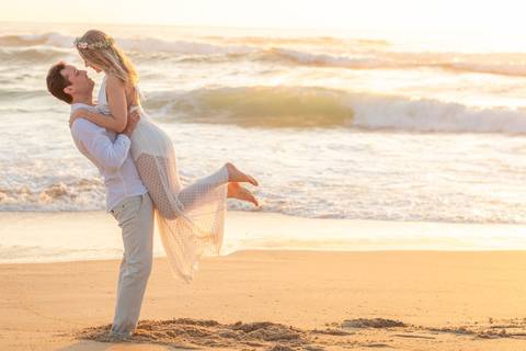 PRE WEDDING ENSAIO CASAL PRAIA DO ROSA GAROPABA NASCER DO SOL'