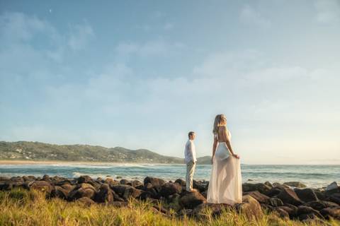 PRE WEDDING ENSAIO CASAL PRAIA DO ROSA GAROPABA NASCER DO SOL'