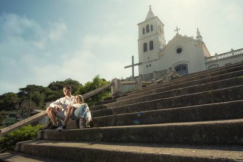 PRE WEDDING ENSAIO CASAL PRAIA DO ROSA GAROPABA NASCER DO SOL'
