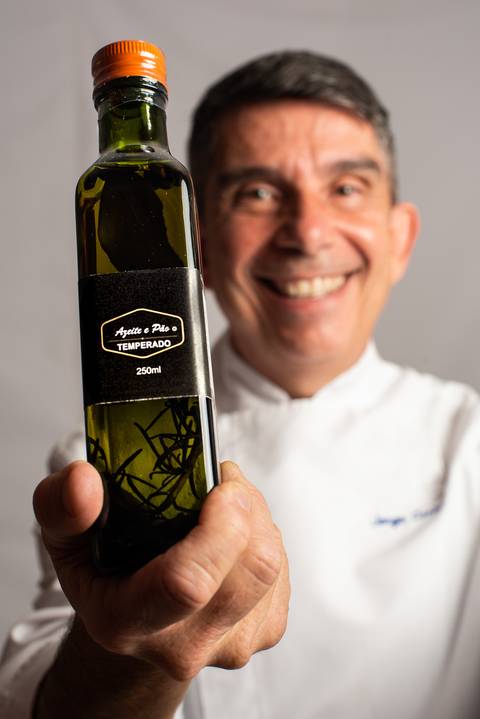 Jorge Cunha,  chef e criador da Azeite e Pão (ensaio em estúdio)'