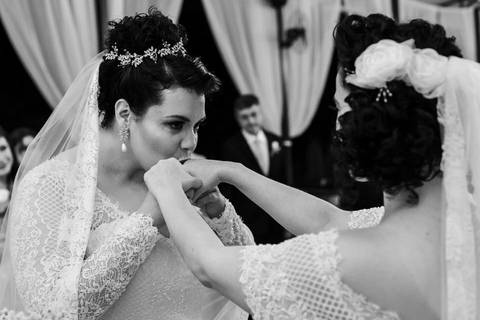 Cerimônia de casamento da Melissa com a Flávia no Quinta dos Pinheiros- Serra da Cantareira - SP'