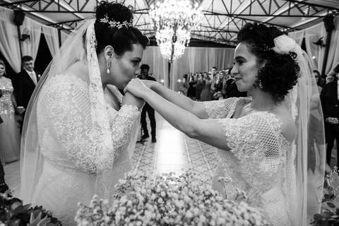 Cerimônia de casamento da Melissa com a Flávia no Quinta dos Pinheiros- Serra da Cantareira - SP'