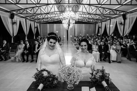 Cerimônia de casamento da Melissa com a Flávia no Quinta dos Pinheiros- Serra da Cantareira - SP'