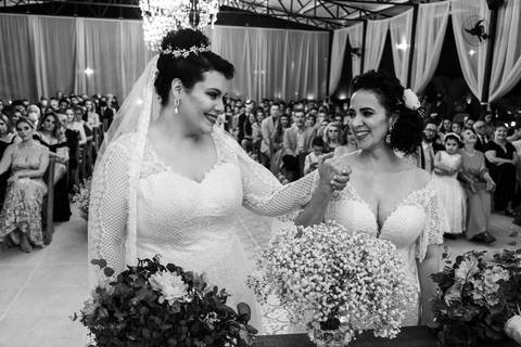 Cerimônia de casamento da Melissa com a Flávia no Quinta dos Pinheiros- Serra da Cantareira - SP'