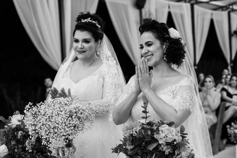 Cerimônia de casamento da Melissa com a Flávia no Quinta dos Pinheiros- Serra da Cantareira - SP'