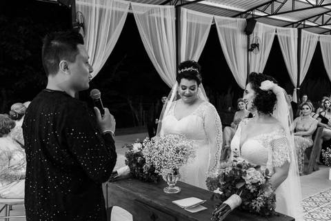 Cerimônia de casamento da Melissa com a Flávia no Quinta dos Pinheiros- Serra da Cantareira - SP'